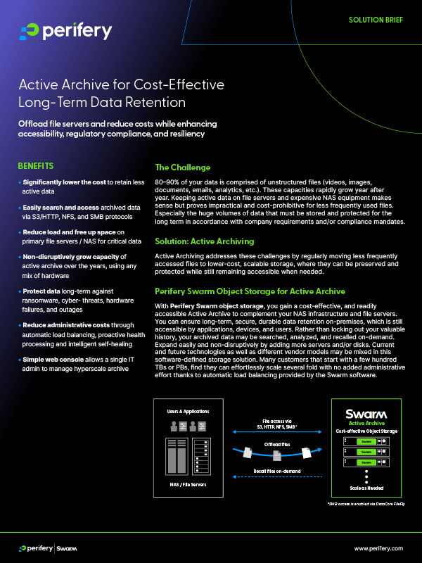 Active Archive for Cost-Effective Long-Term Data Retention