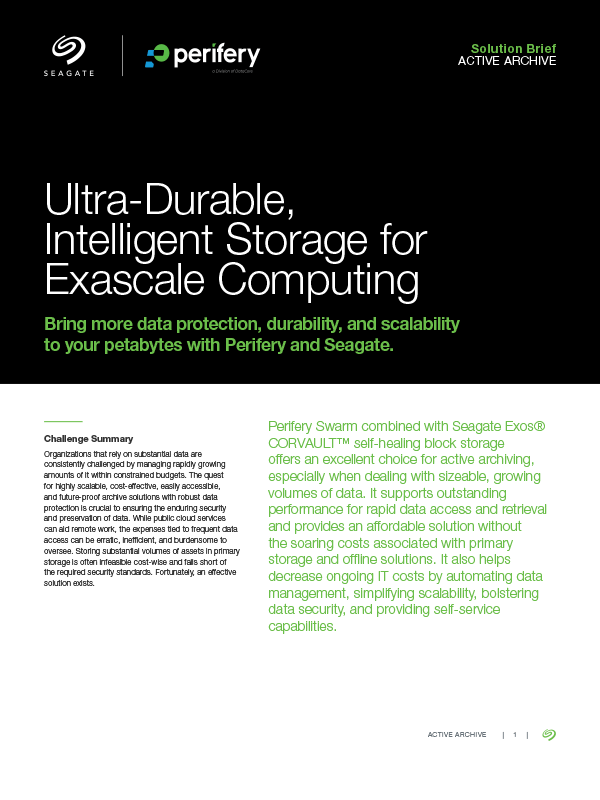 Ultra-Durable, Intelligent Storage for Exascale Computing