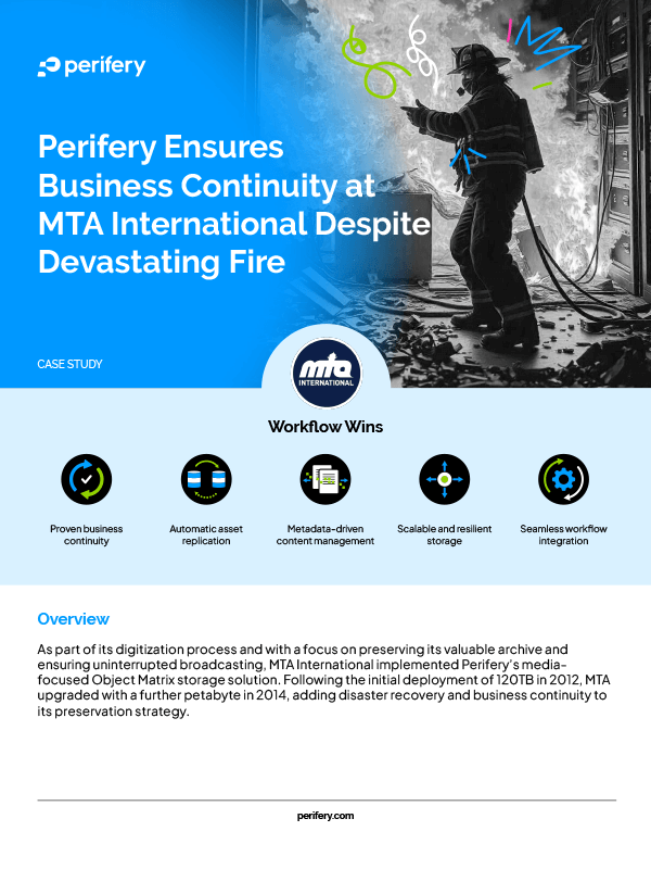 Perifery Ensures Business Continuity at MTA International Despite Devastating Fire